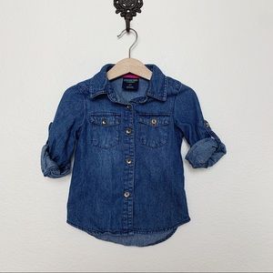 GK OSHKOSH Denim Chambray Button Down, 3T